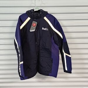 Vtg Fedex Stan Herman Reflective Primaloft Insulation Hoodie Jacket Men’s LN-XL